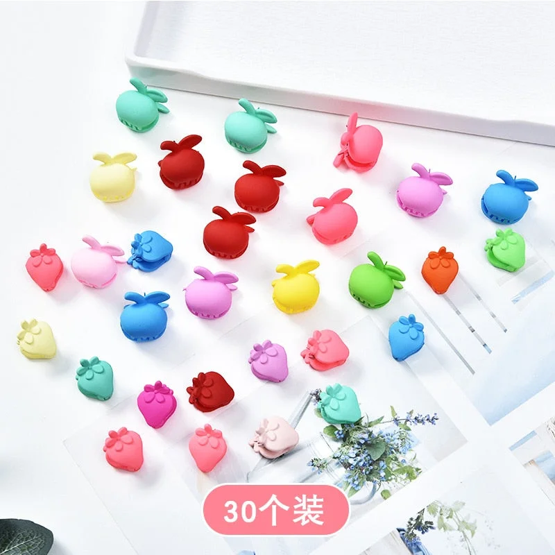 20-50 Pcs Baby Girls Small Hair Claw Cute Candy Color Flower Blossoms Jaw Clip Children Hairpin Hair Accessories New Fashion