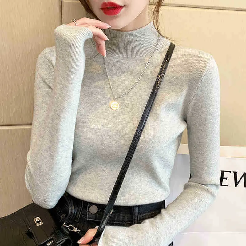 Brownm Brownm Women's Half-High Collar Bottom Shirt With Autumn And Winter Gas Sweater 2024 New High-End Feel Top