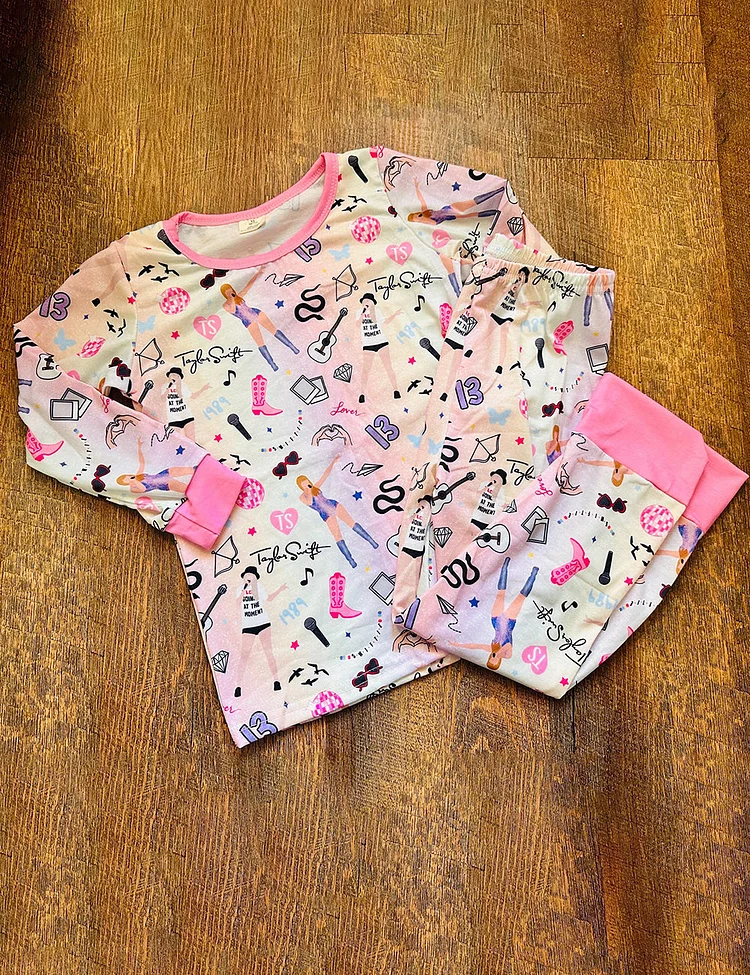 Kid's Eras Tour Music Fan Pajama Set