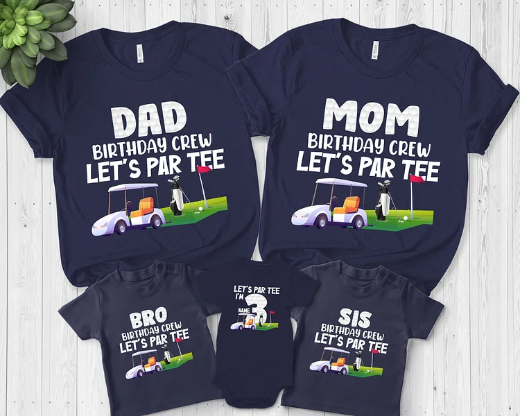 Personalized Golf Family Birthday Shirts|S05