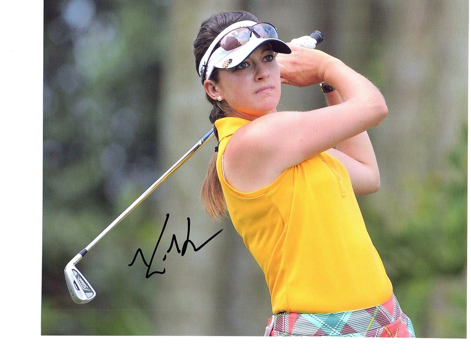 Kim Kaufman LPGA star hand autographed 8x10 golf Photo Poster painting Clark, SD Texas Tech