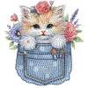 Diamond Painting-DIY Crystal Rhinestone Cat in the Pocket