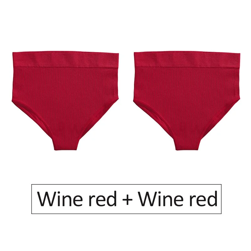 2PCS/Set Women's Panties High Waist Seamless Underwear Female Underpants Woman Sexy Briefs Ladies Panties Intimates Lingerie