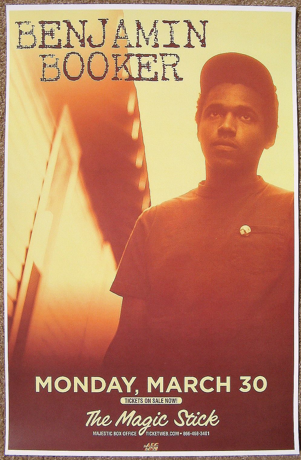 BENJAMIN BOOKER 2015 Gig POSTER Detroit Michigan Concert