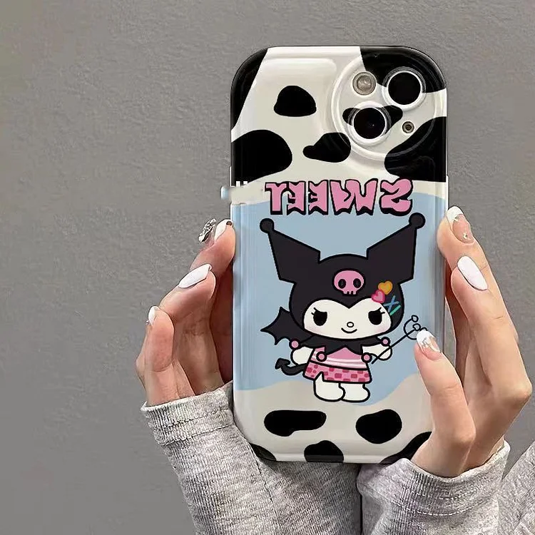Kawaii Cow Kuromi Phone Case For Iphone weebmemes