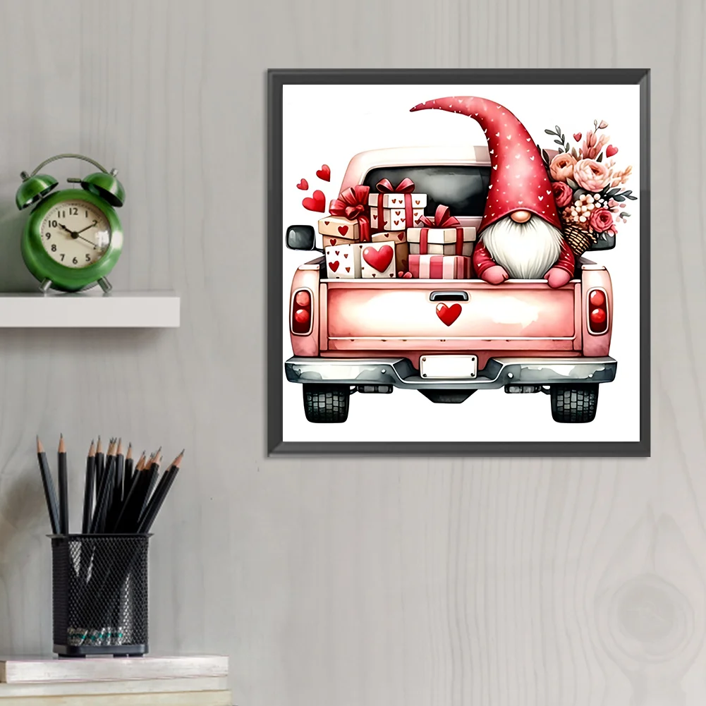 Diamond Painting - Full Round Drill - Valentine's Day Gnome(Canvas|30*30cm)