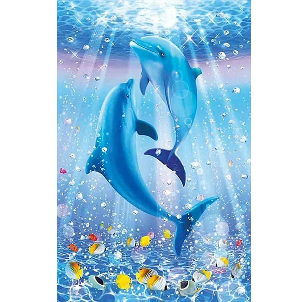 Diamond Painting - Full Round Drill - Dolphin(Canvas|40*60cm)