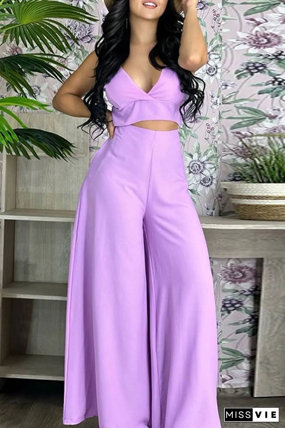 Celebrities Elegant Solid Solid Color Sleeveless Two Pieces
