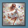 Diamond Painting-DIY Crystal Rhinestone The Girl Dancing with Butterflies(Box Packaging)