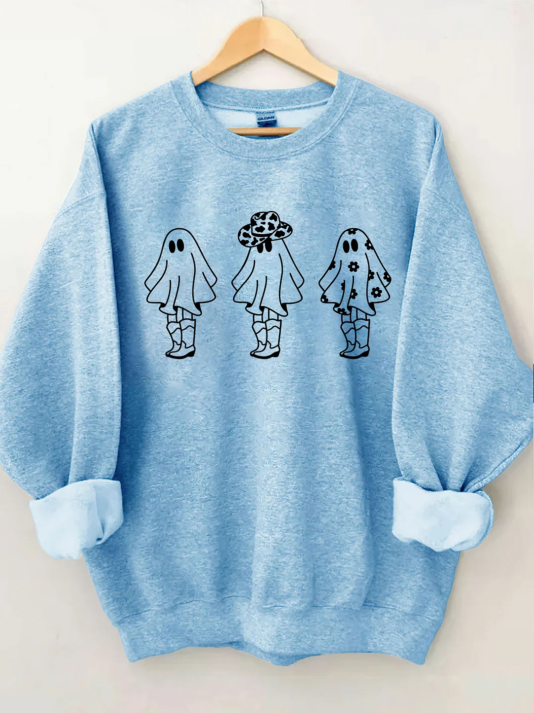 Ghost Outline Spooky Season Sweatshirt