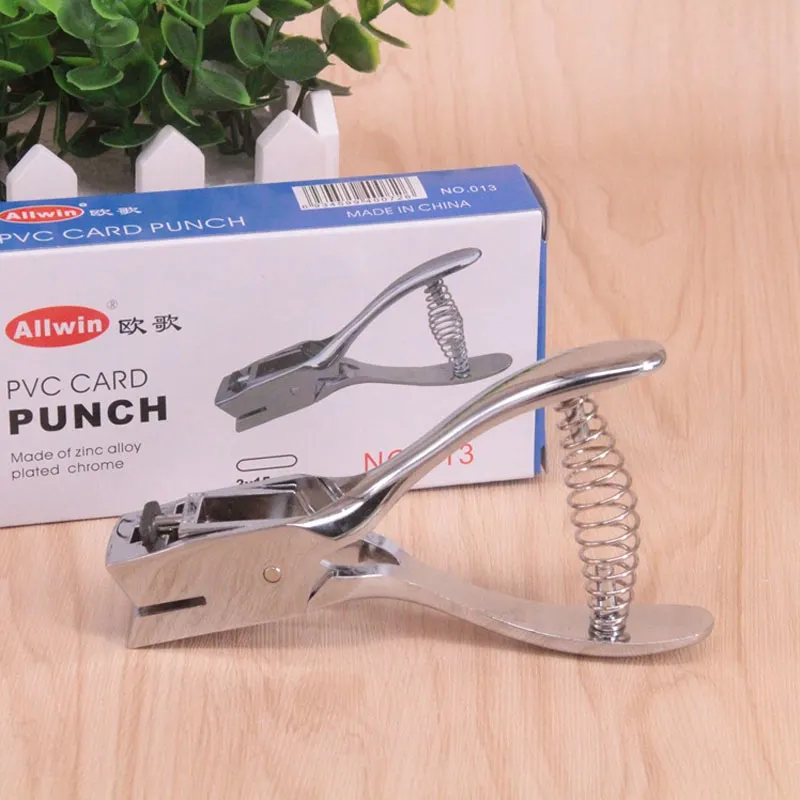 Oval Shape Hole Punch Manual PVC Card Punch Slot Hole Puncher Photo Badge Tag Card Making Scrapbooking Tool Office Stationery