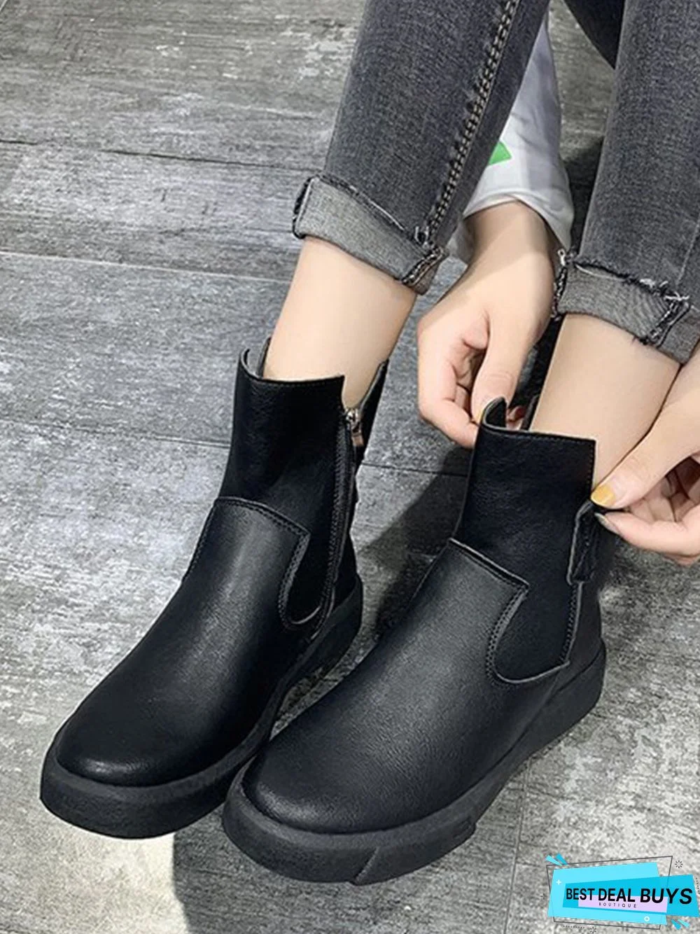 Vintage Leather Ankle Boots