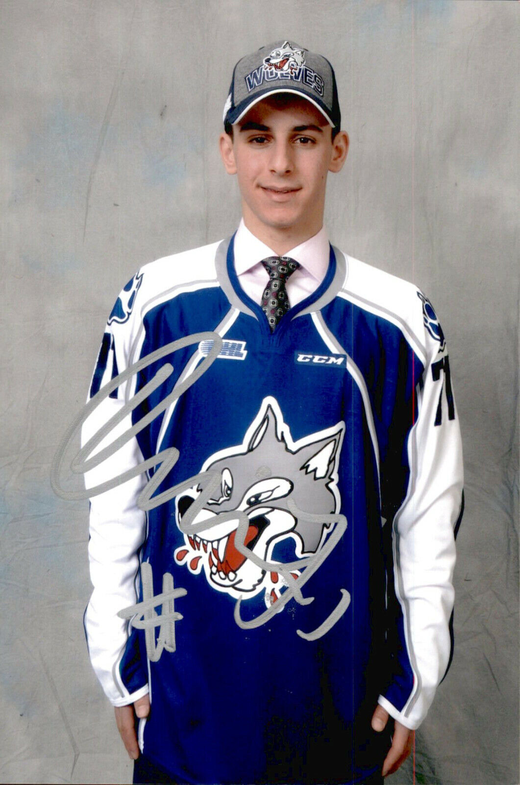 David Levin SIGNED 4x6 Photo Poster painting SUDBURY WOLVES / NHL DRAFT 2018 #4