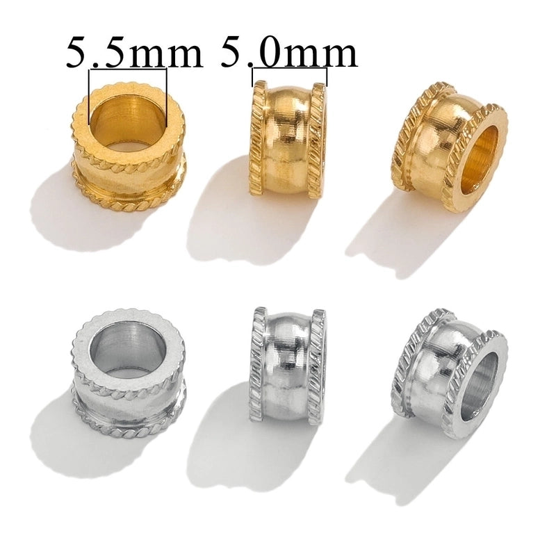 20 PCS/Package 5.5*5mm 304 Stainless Steel Gold Plated Solid Color Jewelry Accessories