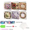 (US Only)6PCS DIY Birthday Wishes Diamond Art Greeting Cards Congratulations Cards & Gift