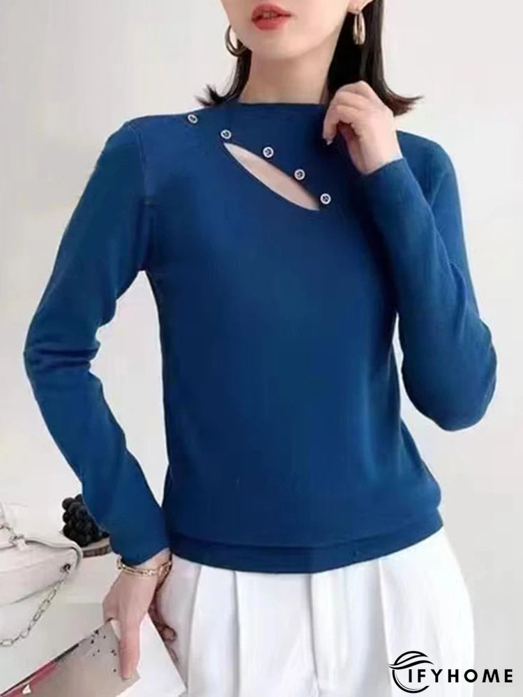 Women's Acrylic Mock-Neck Full Sleeves Solid Pattern Sweater | IFYHOME