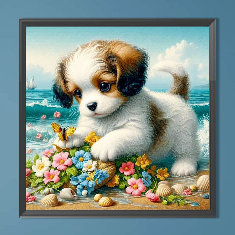 Diamond Painting - Full Round Drill - Dog(Canvas|30*30cm)