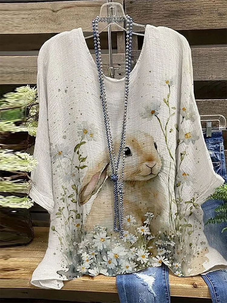 Easter Bunny Floral Sweatshirt socialshop