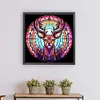 >SALE<5D DIY Full Round Drill Diamond Painting Stained Glass Deer Kit Decor 30x30cm