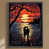 Diamond Painting-DIY Full Round Drill Lakeside Lovers