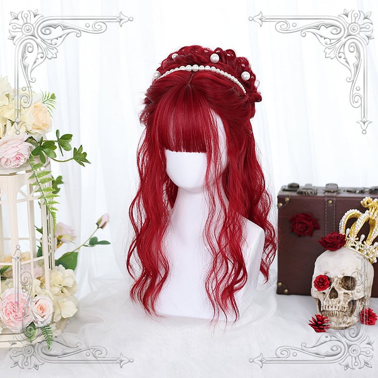 Harajuku Red Long Curly Wig SP17509