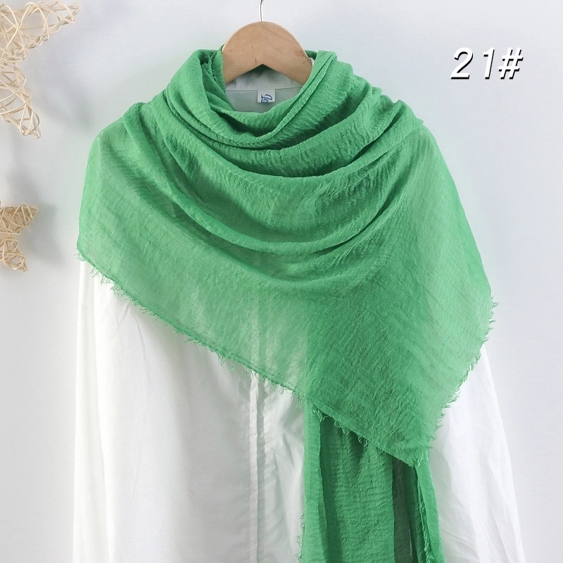 Women’s Elegant Basic Solid Color Cotton And Linen Scarf