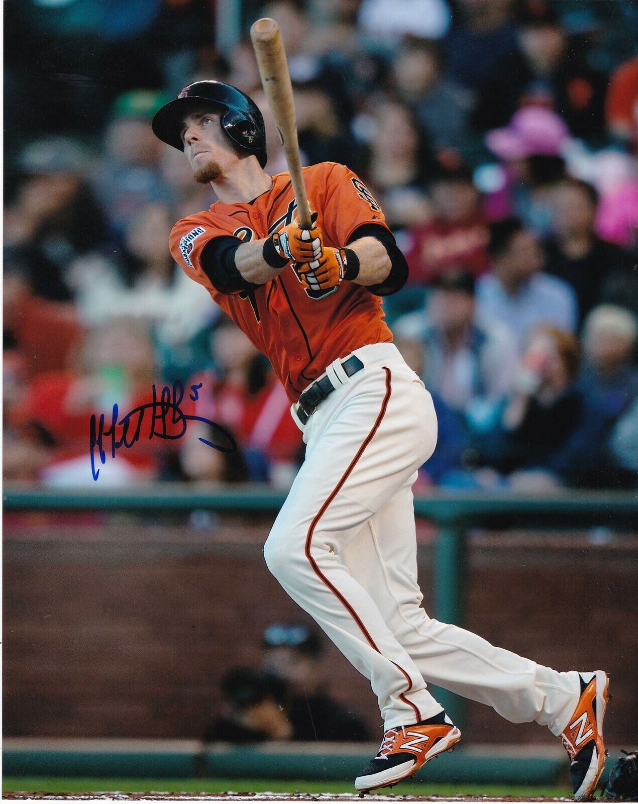 MATT DUFFY SAN FRANCISCO GIANTS ACTION SIGNED 8x10