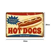 Hot dog - Panneaux en &eacute;tain m&eacute;tallique(20*30cm)