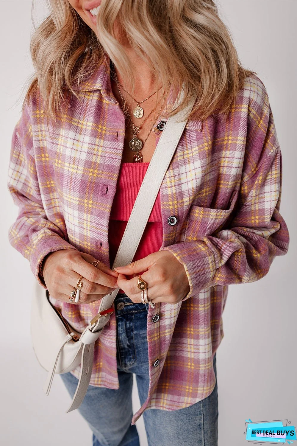 Plaid Chest Pocket Shacket