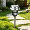 2PCS Solar Powered Lighting Mosquito Repellent Lamp with Ground Stake Waterproof Mosquito Killer for Backyard Patio Garden Lawn Pathway Camping