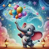 Elephant-11CT Stamped Cross Stitch 40*40cm tapestrymarket