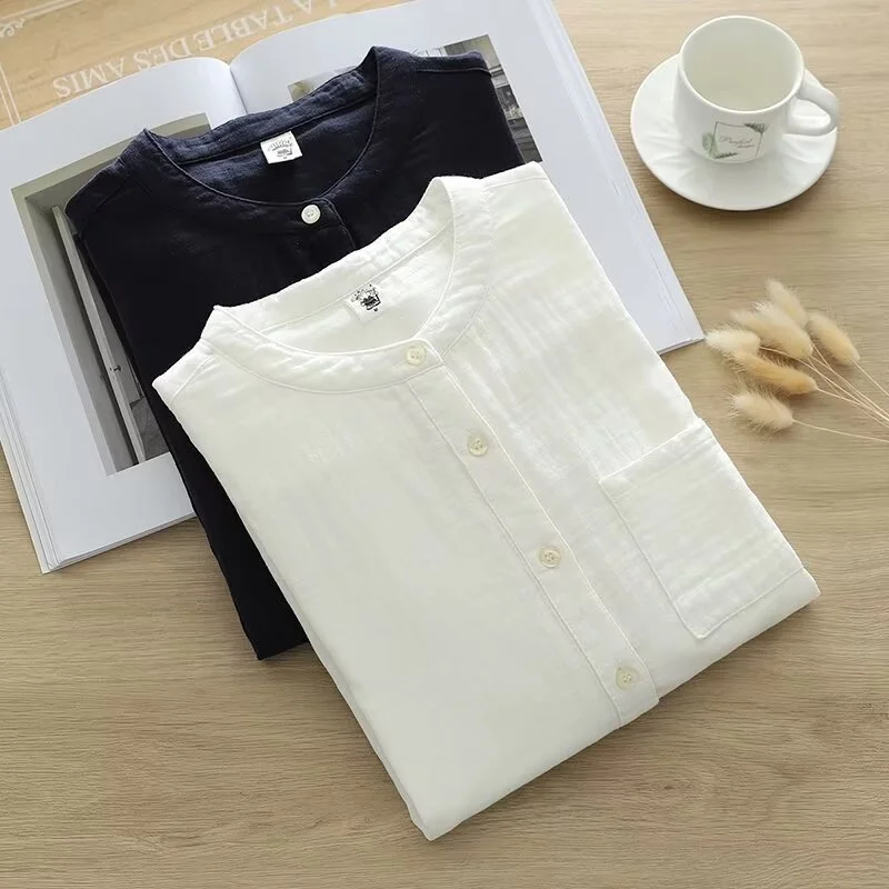 Athvotar Athvotar Women's Long Sleeve Shirt Women's Double Cotton T-Shirt Soft Comfort Women's Long Sleeve Shirts In Fall 2025