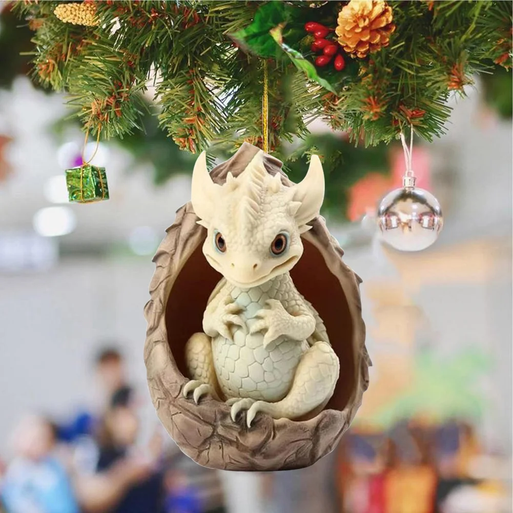 Christmas Dragon Egg Decoration Novelty Cute Acrylic Party Favors (C)