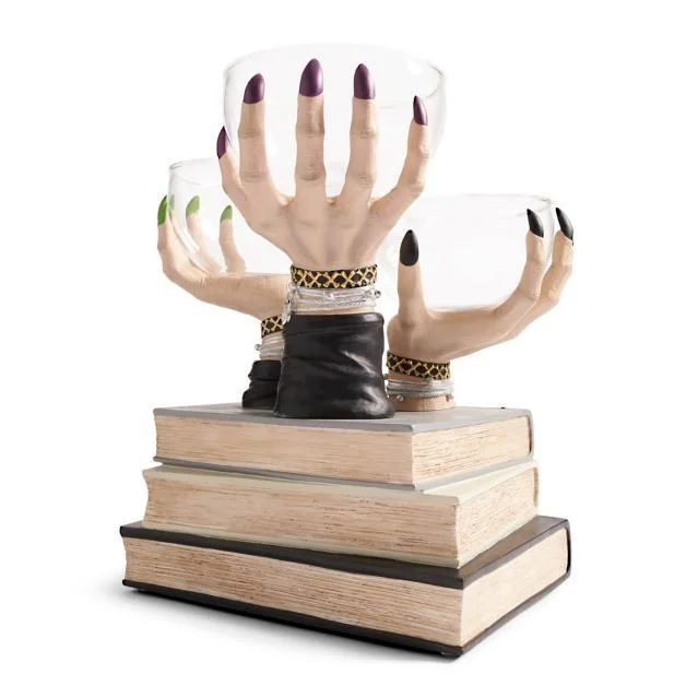 Witch Hands Snack Bowl Stand Halloween 2023