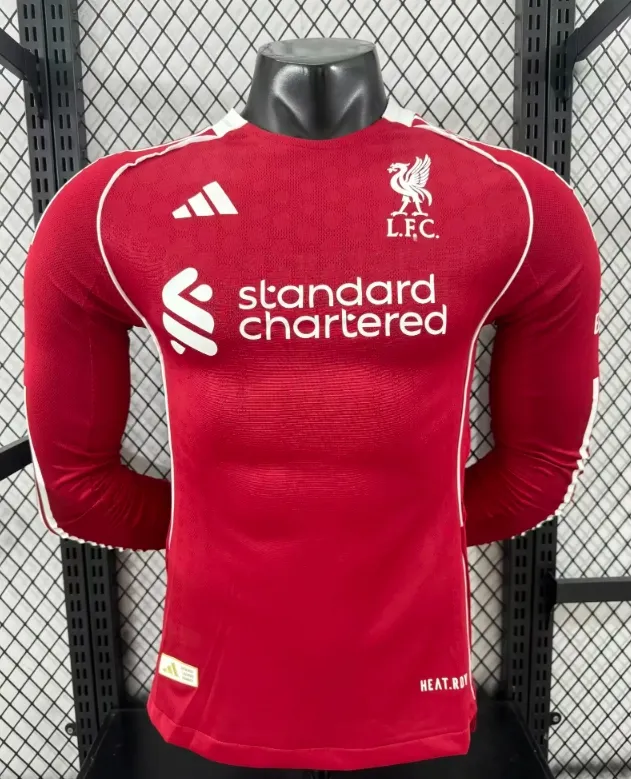 2025-26 Season - Liverpool Main Long Sleeve - Jersey - Player Edition