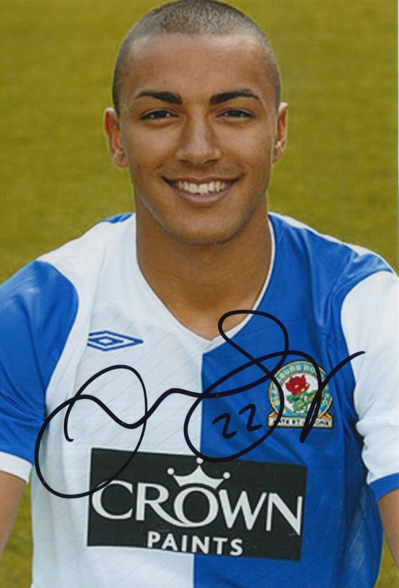 BLACKBURN ROVERS HAND SIGNED DANNY SIMPSON 6X4 Photo Poster painting.