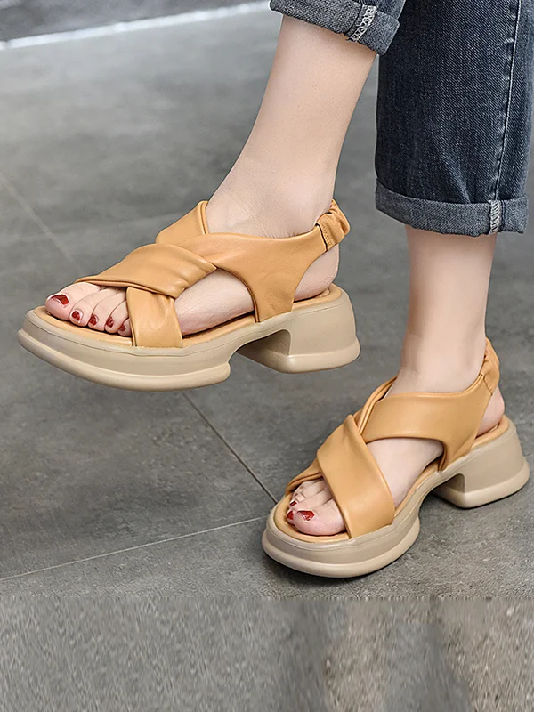 Open Toe Platform Shoes Sandals