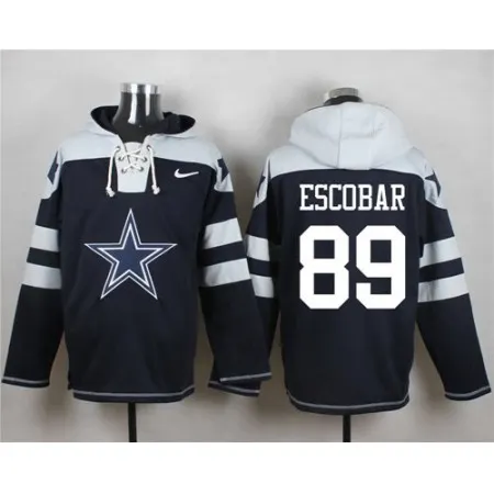 Cowboys #89 Gavin Escobar Navy Blue Player Pullover NFL Hoodie