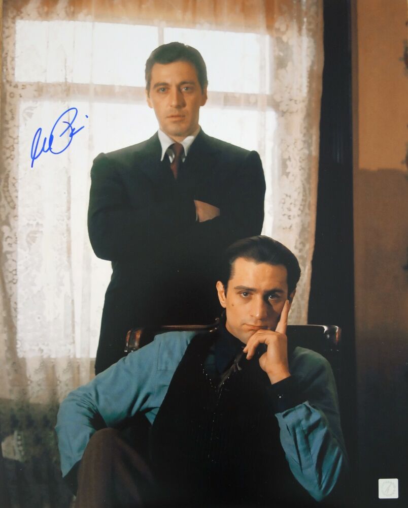 Al Pacino Autographed w/ Robert De Niro THE GODFATHER II 16x20 Photo Poster painting ASI Proof