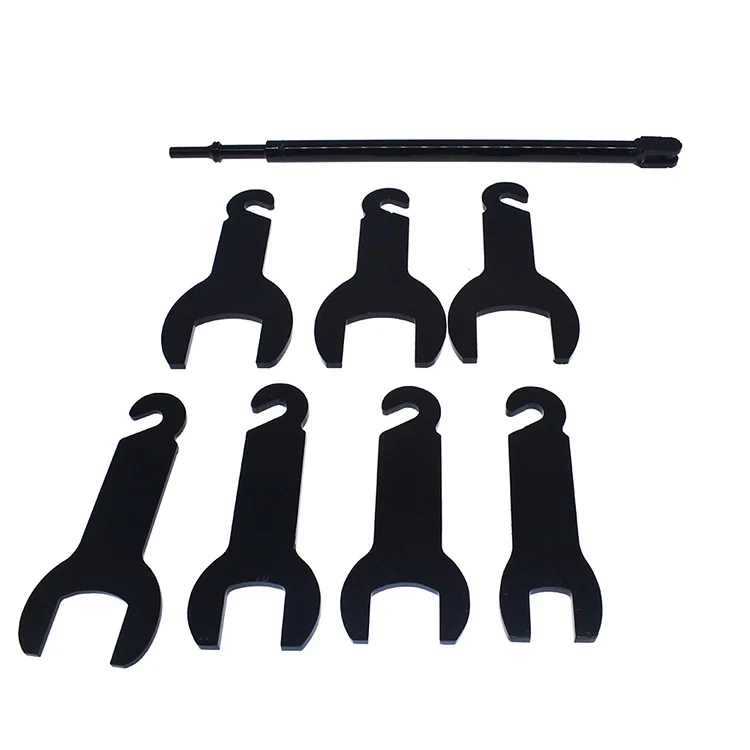 SEBLAFF Pneumatic Fan Clutch Wrench Set Removal Tool Kit Gear Assisted Positioning Tool 7/8in 32mm 36mm 40mm 47mm 1-7/8in and 2in 43300 Black Steel