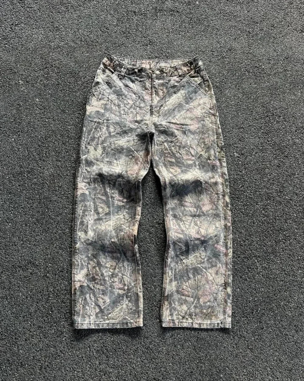 Aonga Y2k Camouflage Jeans New American Hip Hop Retro Oversize Denim Pants Fashion Men Clothing Straight Leg Wide Leg Jeans Streetwear aonga