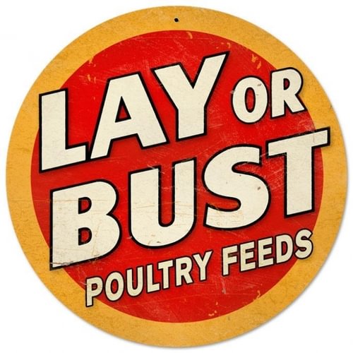 Lay or Cart- Round Shape Tin Signs/Wooden Signs - 30*30CM