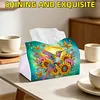 Diamond Painting Sunflowers and Birds Tissue Box for Kitchen Restaurant Bar Office Party