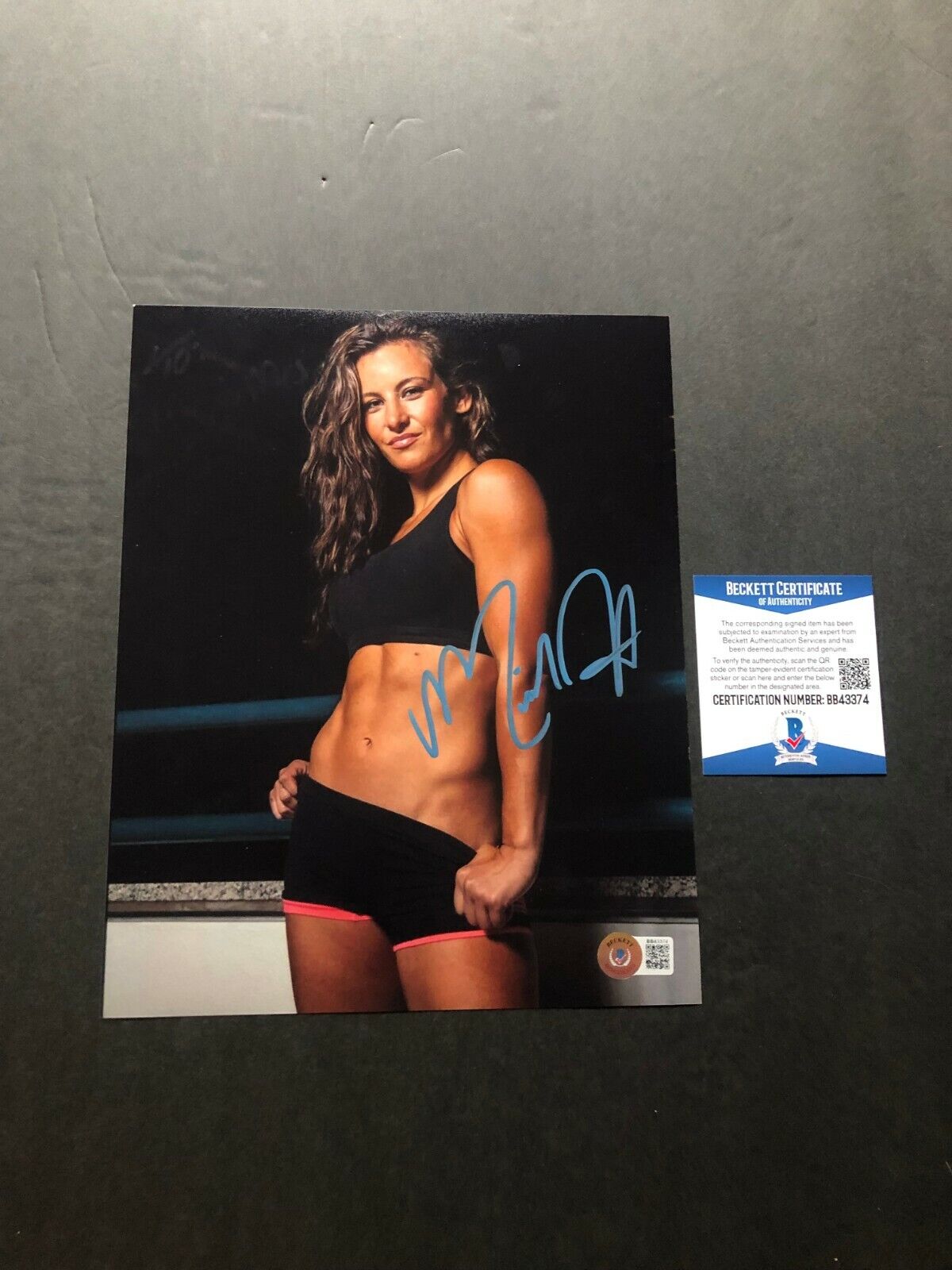 Miesha Tate Rare! signed autographed sexy UFC MMA 8x10 Photo Poster painting Beckett BAS coa