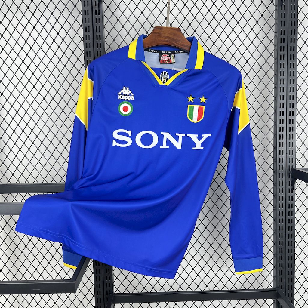 1995-1996 Retro Long Sleeve Juventus FC Away Football Shirt 1:1 Thai Quality- Maxi Kit