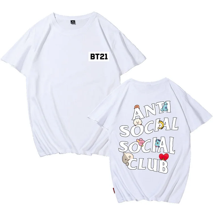 Anti social social club best sale bt21 shirt