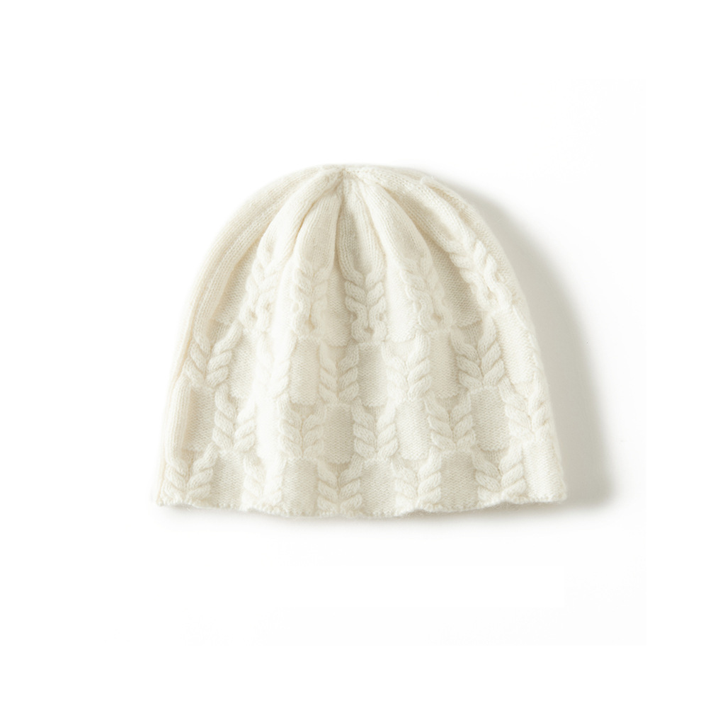 100% Cashmere Slouchy Beanie Heavyweight and Warm REAL SILK LIFE