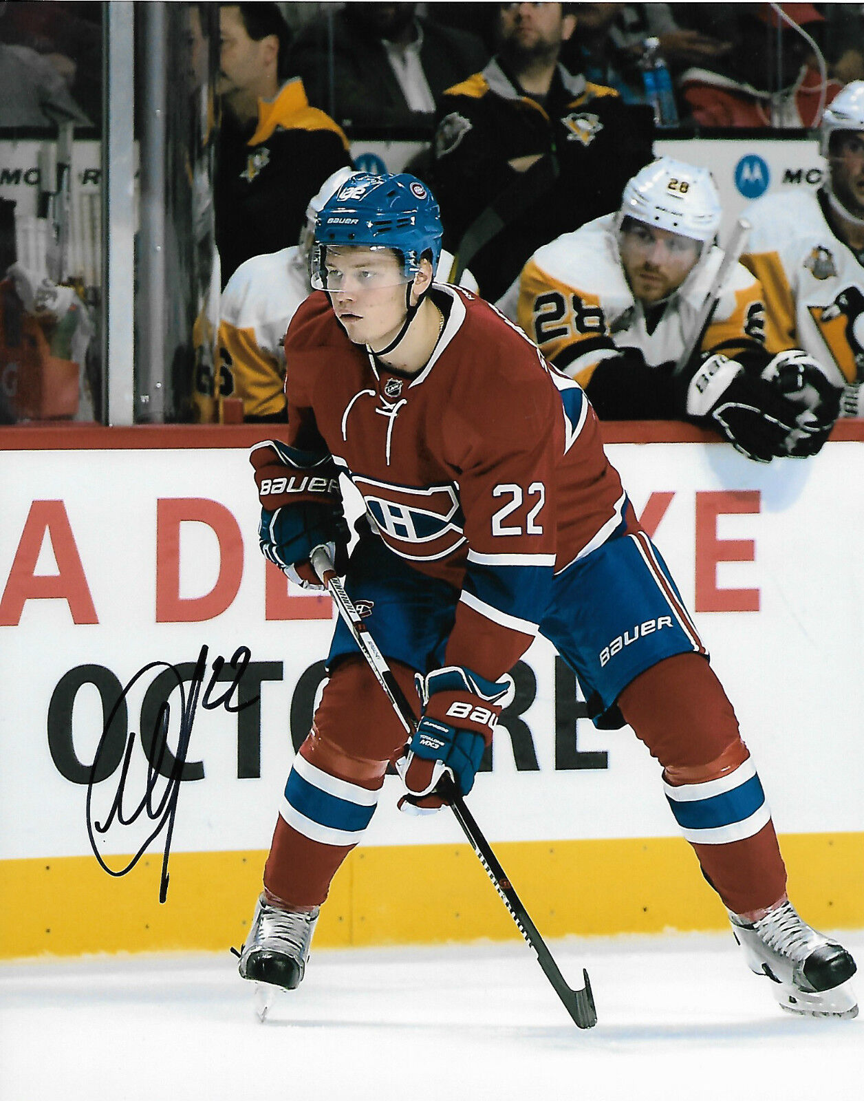 Montreal Canadiens Mikhail Sergachev Signed Autographed 8x10 Photo Poster painting COA B