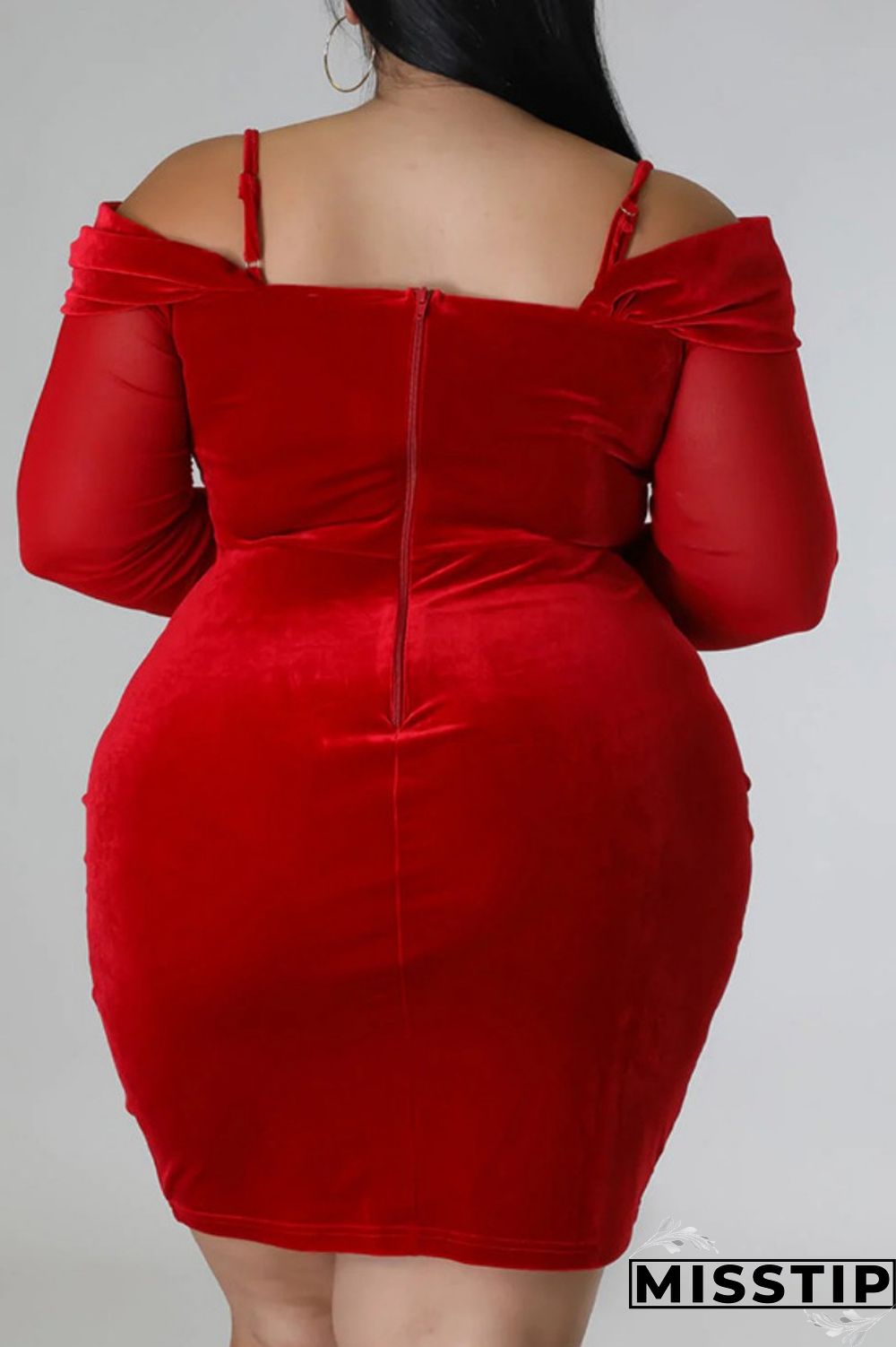 Green Sexy Casual Solid Patchwork Off the Shoulder Long Sleeve Plus Size Dresses