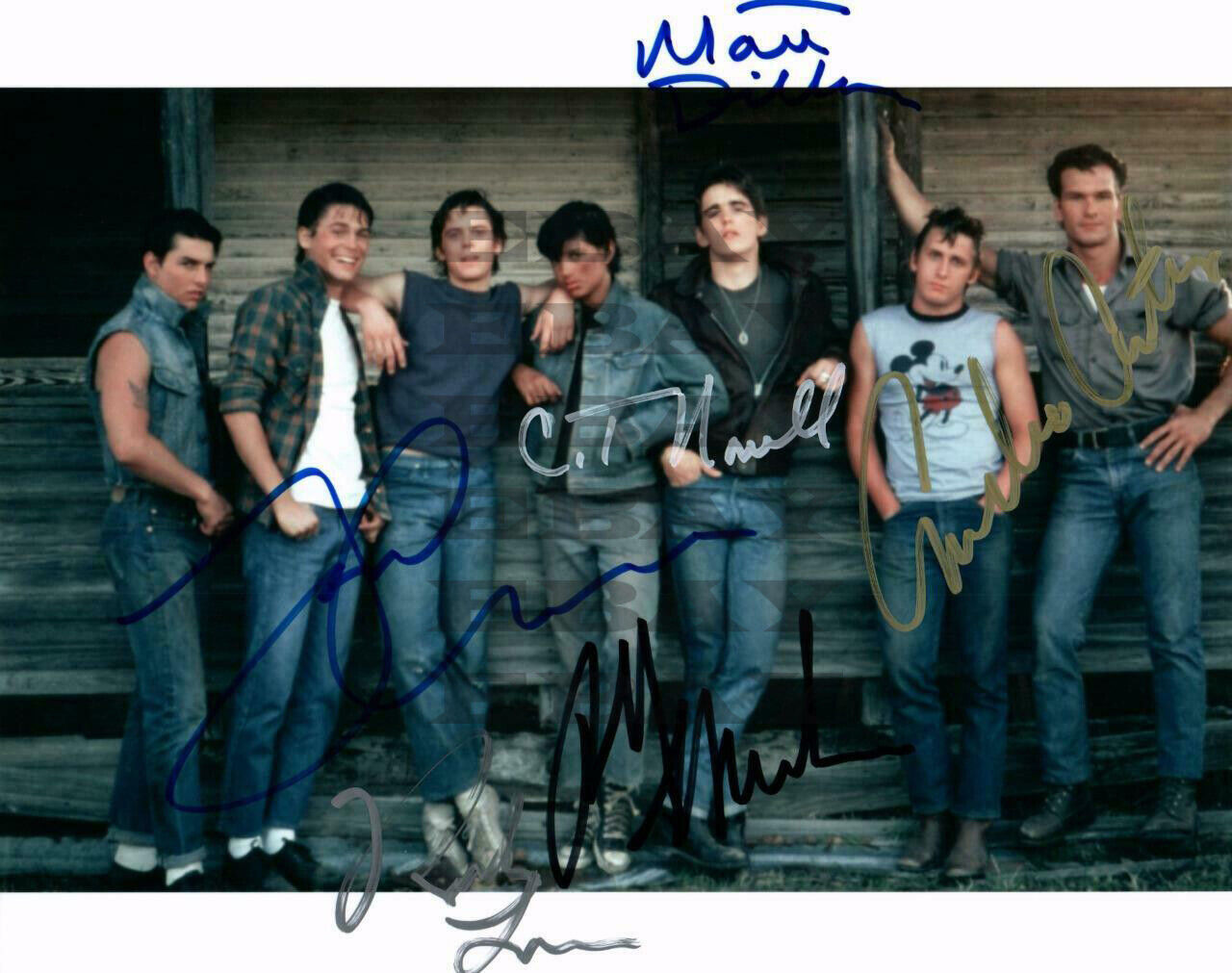 Outsiders Autographed Signed 8x10 Photo Poster painting Reprint